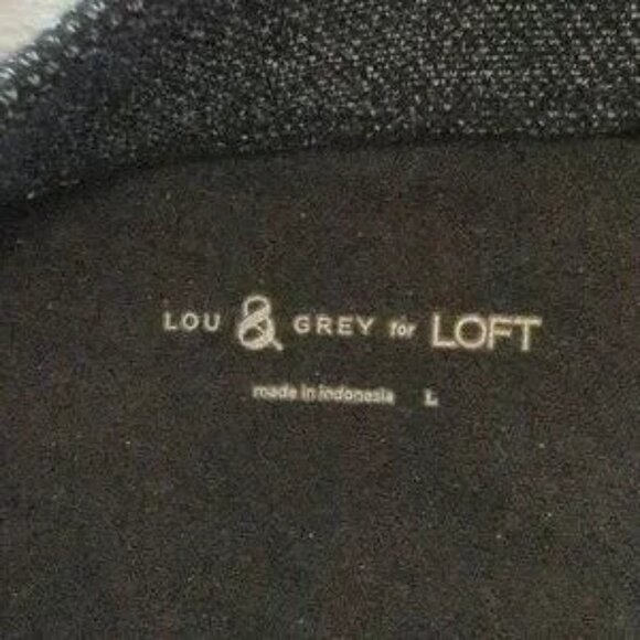Lou & Grey Marled Black Ponte Pants Leggings - Large - Picture 4 of 6